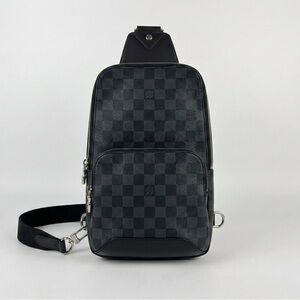 Louis Vuitton Damier Graphite Men’s Crossbody Bag Black- OS